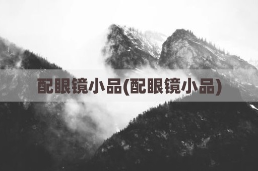 配眼镜小品(配眼镜小品)