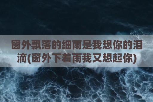 窗外飘落的细雨是我想你的泪滴(窗外下着雨我又想起你)