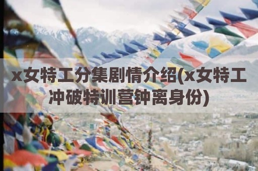 x女特工分集剧情介绍(x女特工冲破特训营钟离身份)