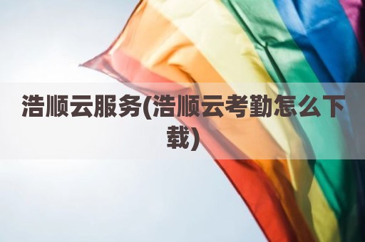 浩顺云服务(浩顺云考勤怎么下载)