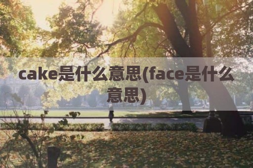 cake是什么意思(face是什么意思)