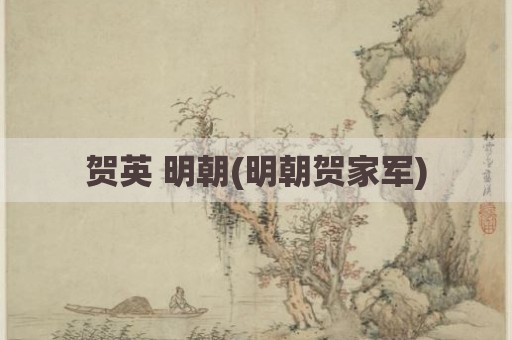 贺英 明朝(明朝贺家军)