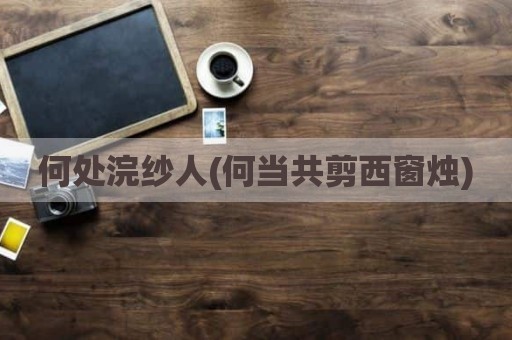 何处浣纱人(何当共剪西窗烛)