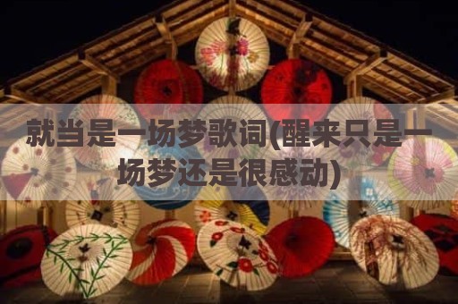 就当是一场梦歌词(醒来只是一场梦还是很感动)