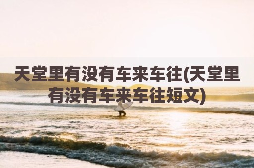 天堂里有没有车来车往(天堂里有没有车来车往短文)