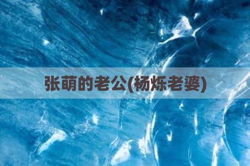 张萌的老公(杨烁老婆)