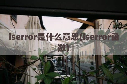 iserror是什么意思(iserror函数)