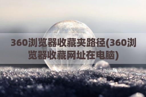 360浏览器收藏夹路径(360浏览器收藏网址在电脑)
