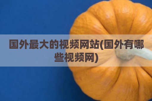 国外最大的视频网站(国外有哪些视频网)