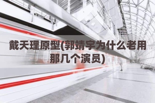 戴天理原型(郭靖宇为什么老用那几个演员)