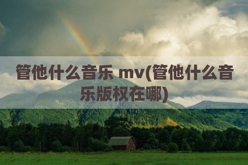 管他什么音乐 mv(管他什么音乐版权在哪)