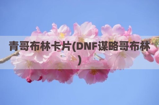 青哥布林卡片(DNF谋略哥布林)