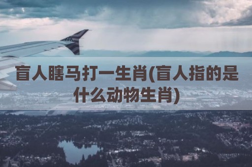 盲人瞎马打一生肖(盲人指的是什么动物生肖)