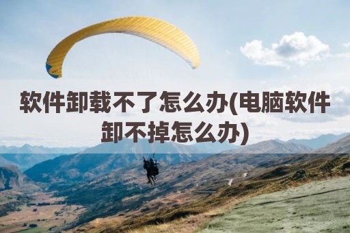 软件卸载不了怎么办(电脑软件卸不掉怎么办)