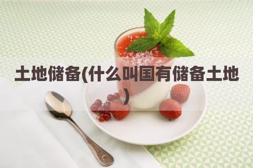 土地储备(什么叫国有储备土地)