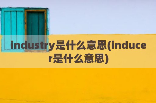 industry是什么意思(inducer是什么意思)
