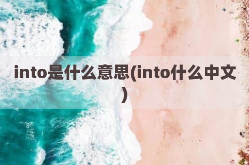 into是什么意思(into什么中文)