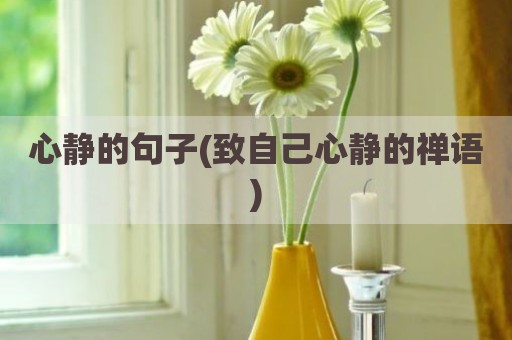 心静的句子(致自己心静的禅语)