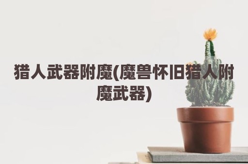 猎人武器附魔(魔兽怀旧猎人附魔武器)