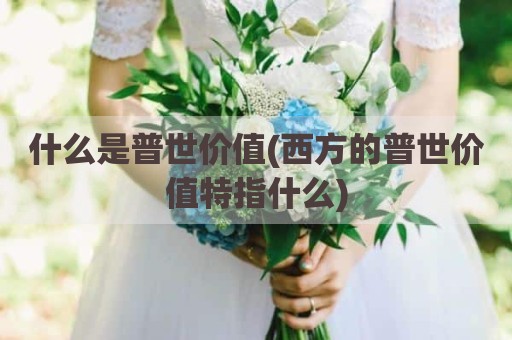 什么是普世价值(西方的普世价值特指什么)