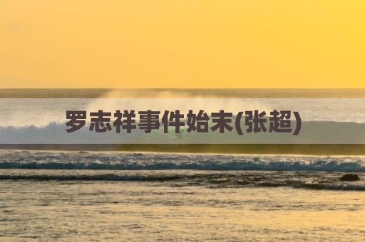 罗志祥事件始末(张超)