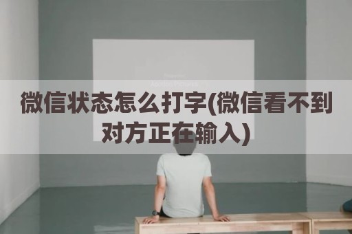 微信状态怎么打字(微信看不到对方正在输入)
