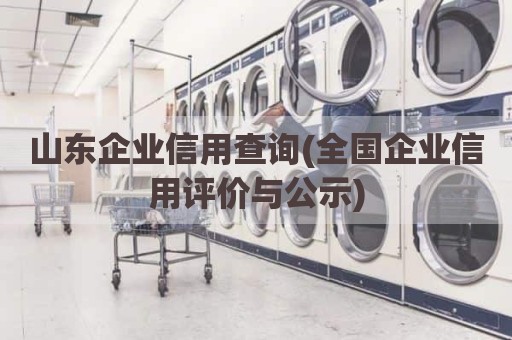 山东企业信用查询(全国企业信用评价与公示)