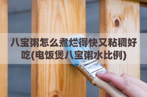 八宝粥怎么煮烂得快又粘稠好吃(电饭煲八宝粥水比例)