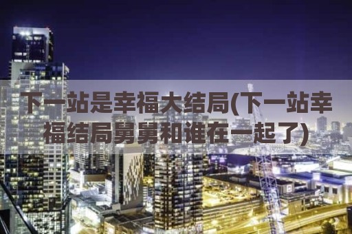 下一站是幸福大结局(下一站幸福结局舅舅和谁在一起了)
