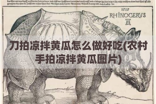 刀拍凉拌黄瓜怎么做好吃(农村手拍凉拌黄瓜图片)