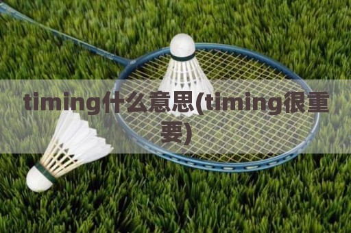 timing什么意思(timing很重要)