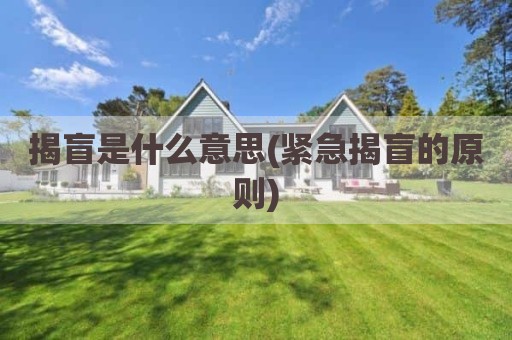 揭盲是什么意思(紧急揭盲的原则)