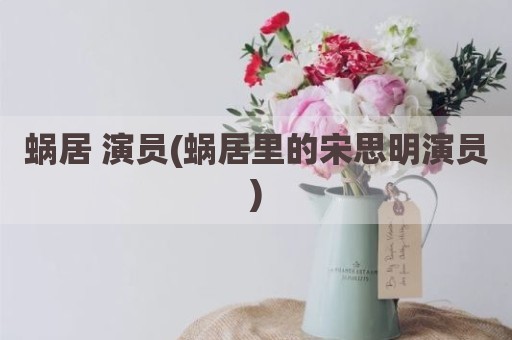 蜗居 演员(蜗居里的宋思明演员)