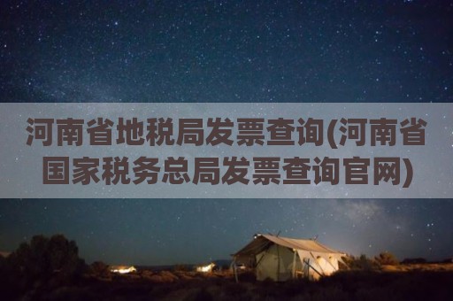河南省地税局发票查询(河南省国家税务总局发票查询官网)