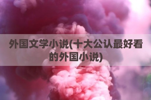 外国文学小说(十大公认最好看的外国小说)