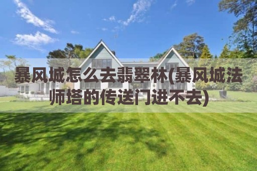 暴风城怎么去翡翠林(暴风城法师塔的传送门进不去)