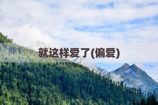 就这样爱了(偏爱)