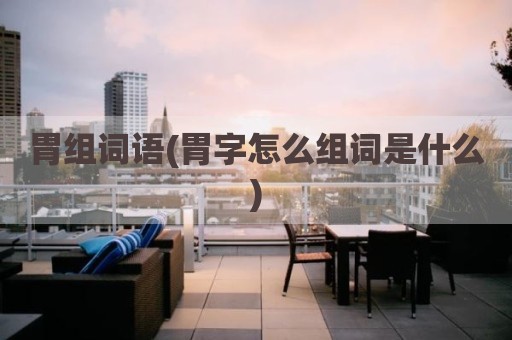 胃组词语(胃字怎么组词是什么)