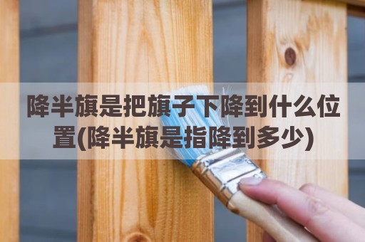 降半旗是把旗子下降到什么位置(降半旗是指降到多少)
