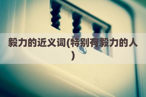 毅力的近义词(特别有毅力的人)