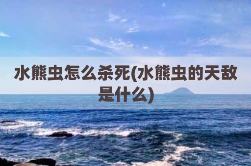 水熊虫怎么杀死(水熊虫的天敌是什么)