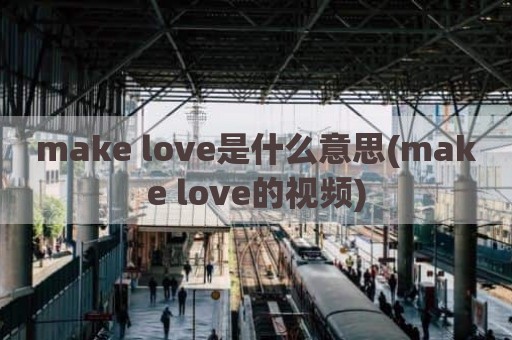 make love是什么意思(make love的视频)