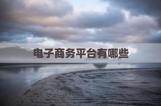 电子商务平台有哪些
