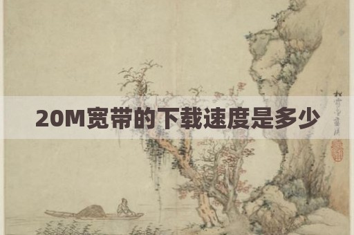 20M宽带的下载速度是多少