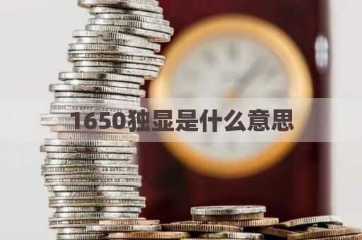 1650独显是什么意思