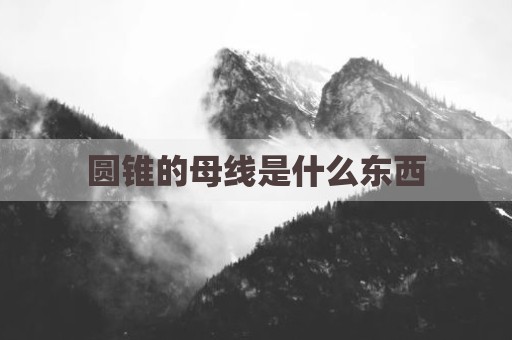 圆锥的母线是什么东西