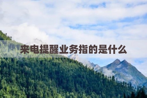 来电提醒业务指的是什么