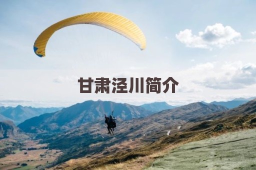 甘肃泾川简介