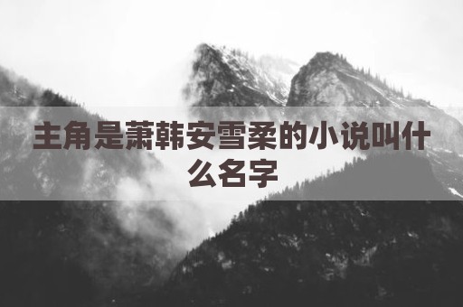主角是萧韩安雪柔的小说叫什么名字