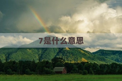 7是什么意思